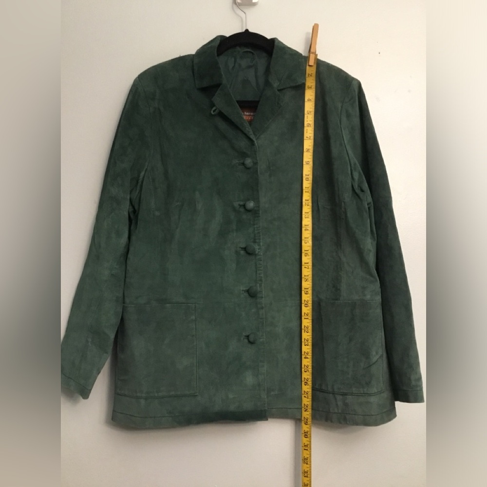 STAN HERMAN Men's Forest Green leather Jacket
